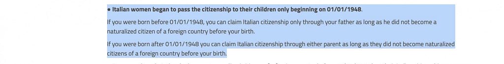 1948 Case Italian Citizenship [HOW IT REALLY WORKS] 1