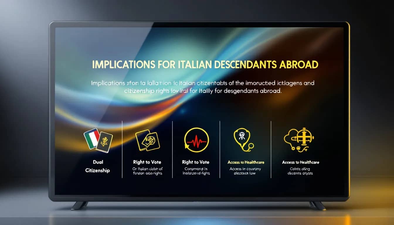 Implications for Italian descendants abroad and their citizenship rights.