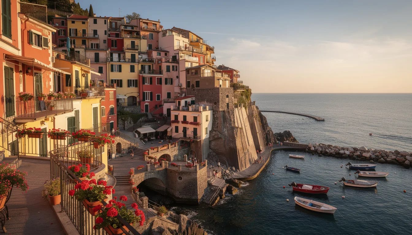 Italy Real Estate Lawyer: Independent Legal Advice in 2026 for Foreign Buyers 3 The image depicts an elegant Italian coastal town, characterized by its colorful buildings that overlook the serene Mediterranean Sea, a perfect setting for potential buyers interested in purchasing property in Italy. This picturesque scene reflects the charm of the Italian property market, ideal for real estate investment and enjoying the coastal lifestyle.